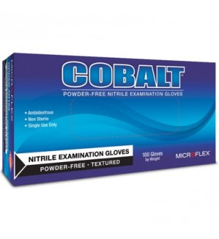 Cobalt Nitrile Powder-free Gloves, Medium
