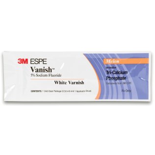 Vanish 5% Sodium Fluoride White Varnish with Tri-Calcium Phosphate, 50 Pack, Melon