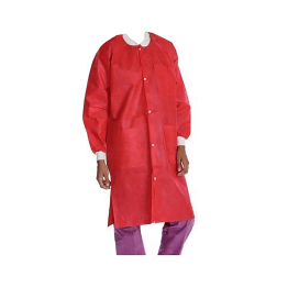 Extra-Safe Lab Coats, Small, Red, Long
