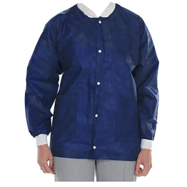 Extra-Safe Lab Coats, Large, True Blue