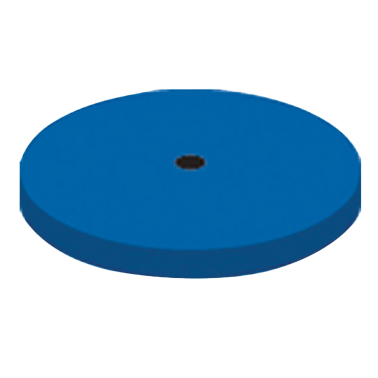 NTI Blue Silicone Polishers (Alloys, Amalgam, and Acrylic), Unmounted Shank, Large Disc, P0402-180