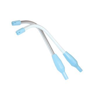 Safe-Flo Saliva Ejectors, White, Blue Tip