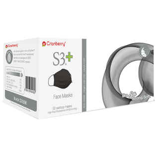 S3+ Earloop Masks - Level 3, Masks, Black