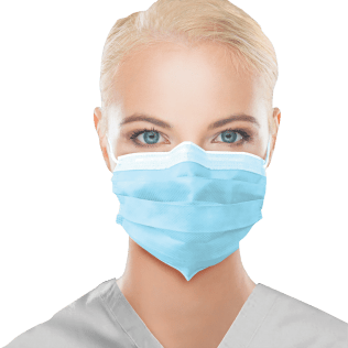 Value Brand UNiGARD FLUidBLOQ Earloop Masks - Level 3, 4-Ply, White