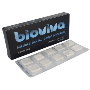 Bioviva Hemostatic Gauze Dressing, .75"x.75"