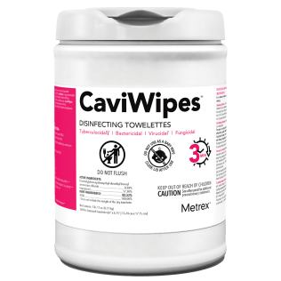 CaviWipes Classic Disinfectant Towelettes, Canister, Regular Size (6" x 6.75")