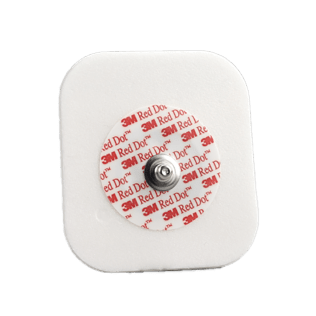 Red Dot Foam Monitoring Electrodes, - 5.1cm x 5.5cm