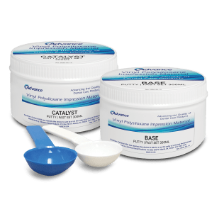 Advance VPS Putty Impression Material, Base and Catalyst Putty, Fast Set