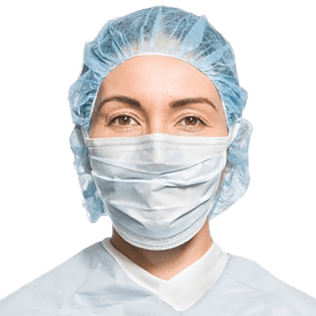 FluidShield Pleated Surgical Mask, Level 1, Tie-on