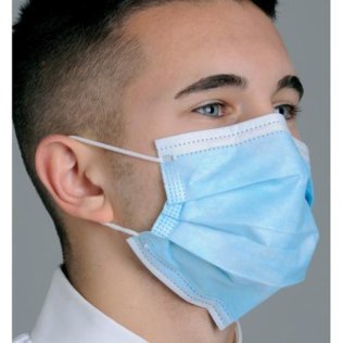 Defend Blue Diffuser Tie-on Mask (Level 1), - Level 1,