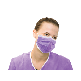 Advance Premium Earloop Masks - Level 1, Latex-free Facemasks, Lavender