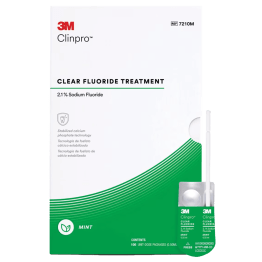 3M Clinpro Clear 2.1% Fluoride Treatment, Unit Dose - 100pk, Mint