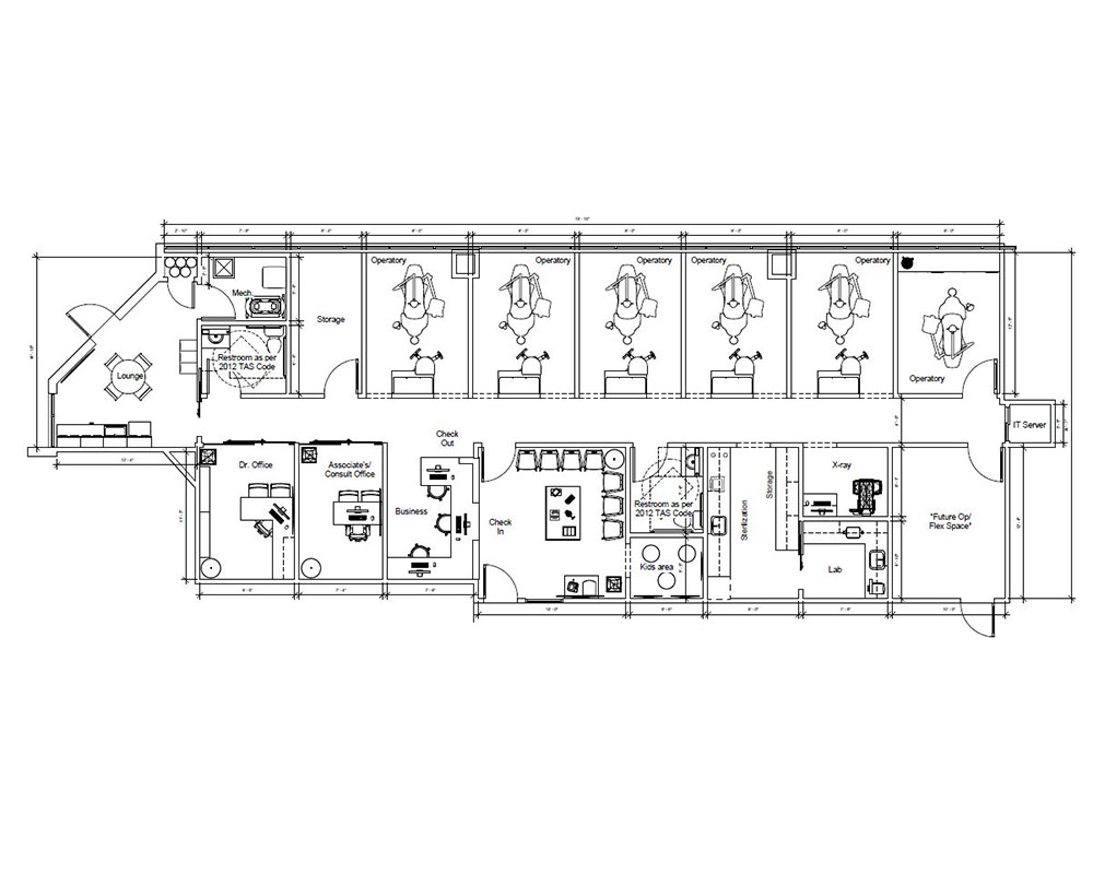 Office Design Floor Plan Ortho